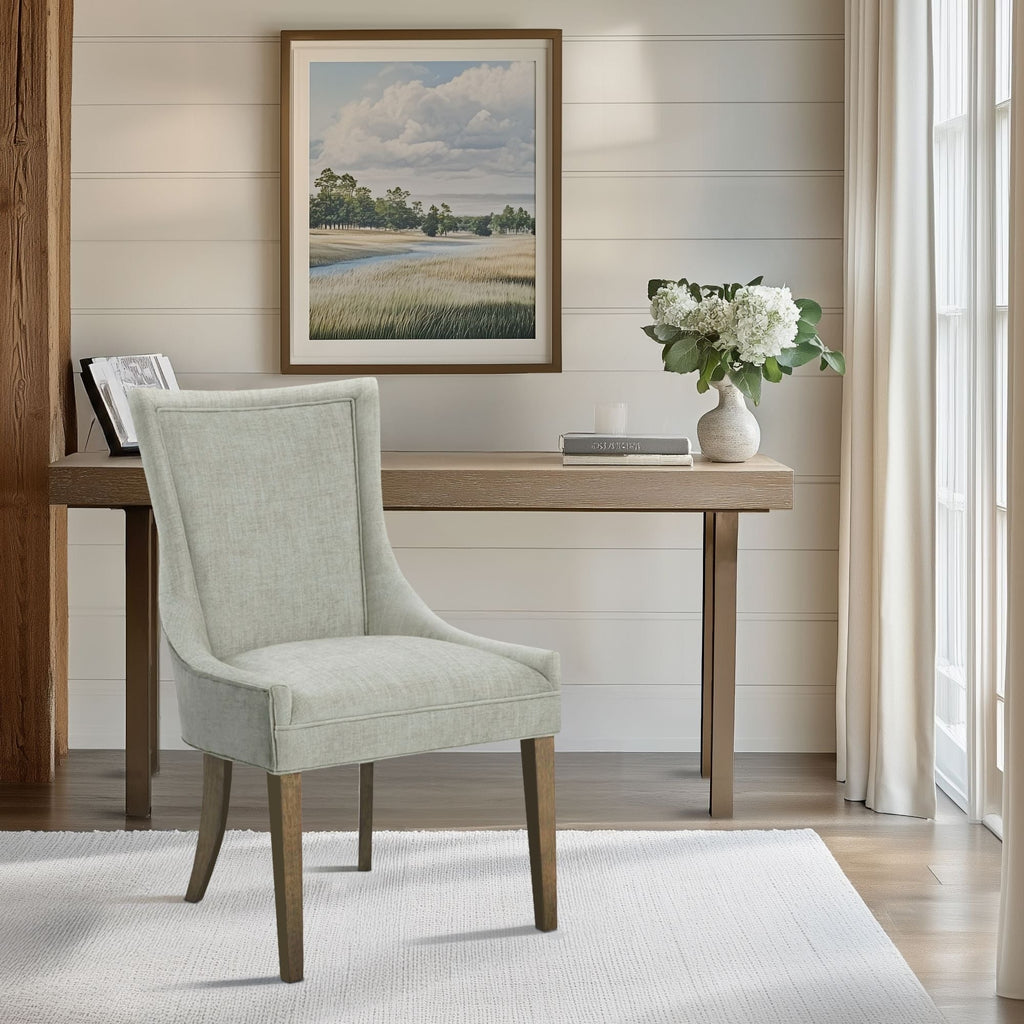 Madison Park Signature Ultra Upholstered Dining Side Chairs With Wood Legs (Set of 2) - N/A