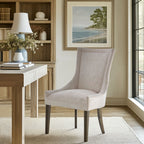 Madison Park Signature Ultra Upholstered Dining Side Chairs With Wood Legs (Set of 2) - N/A