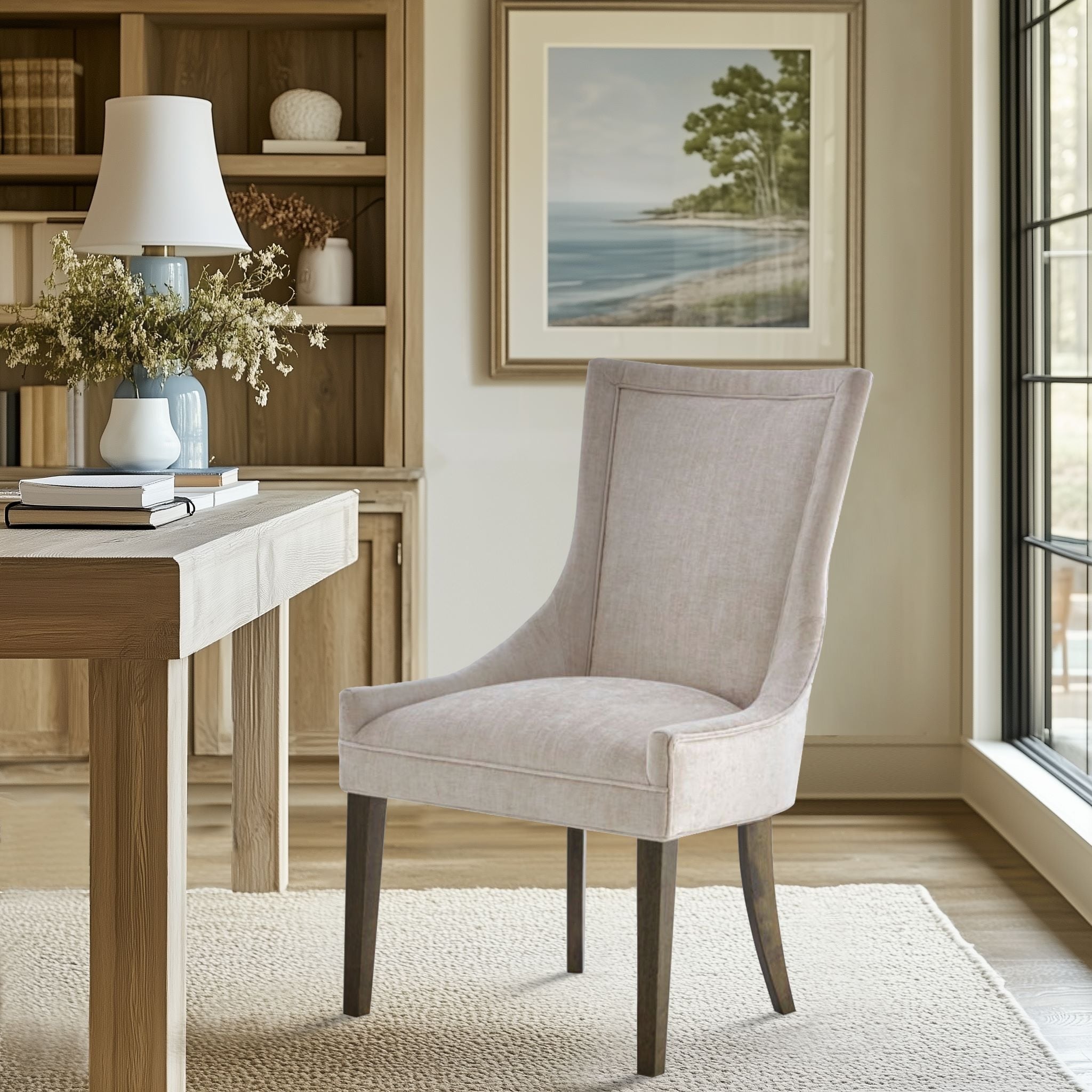 Madison Park Signature Ultra Upholstered Dining Side Chairs With Wood Legs (Set of 2) - N/A