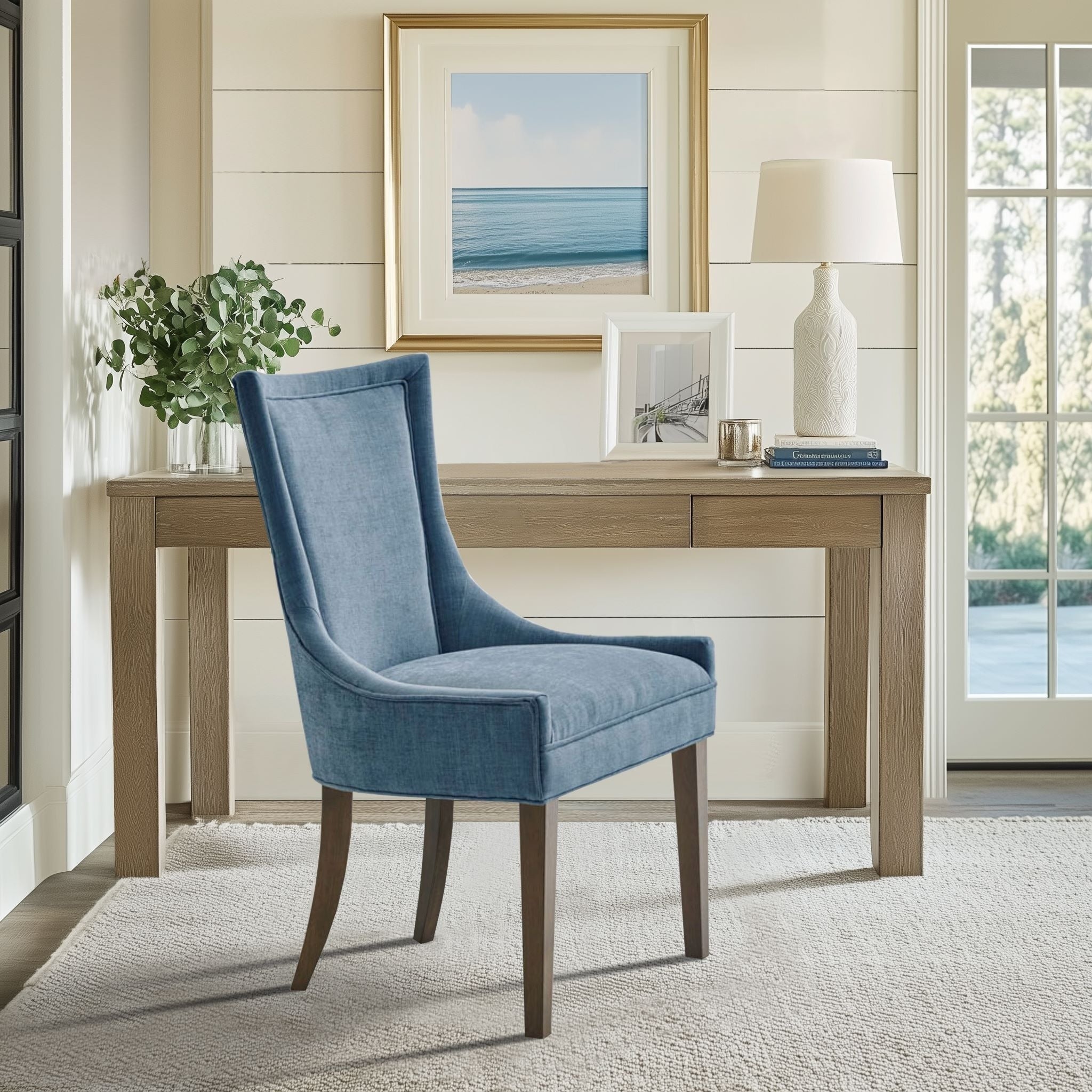 Madison Park Signature Ultra Upholstered Dining Side Chairs With Wood Legs (Set of 2) - N/A
