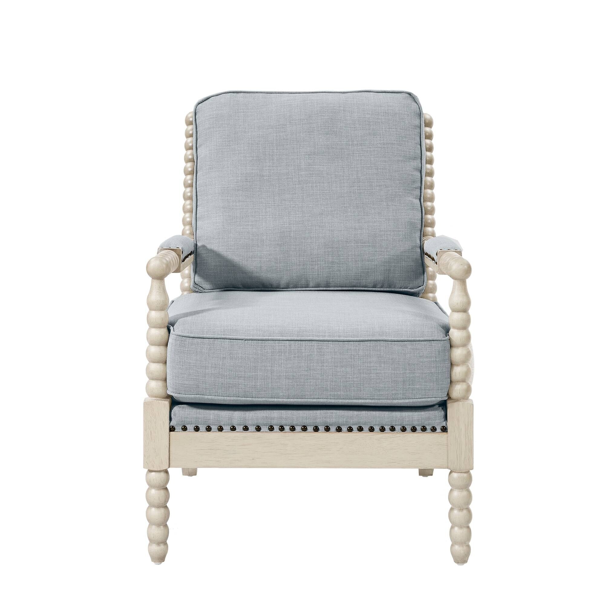 Madison Park Donohue Turned Wood Frame Armchair