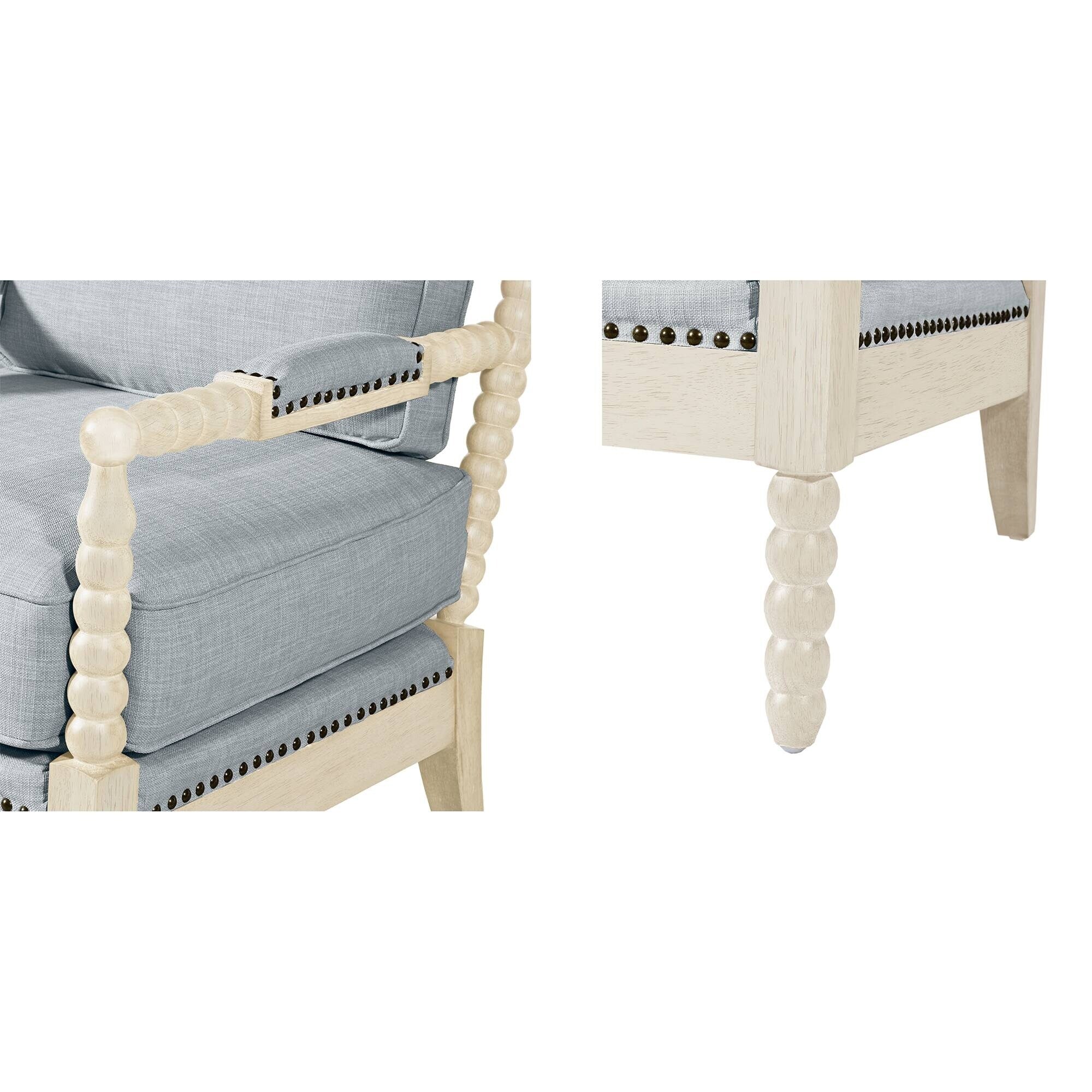 Madison Park Donohue Turned Wood Frame Armchair