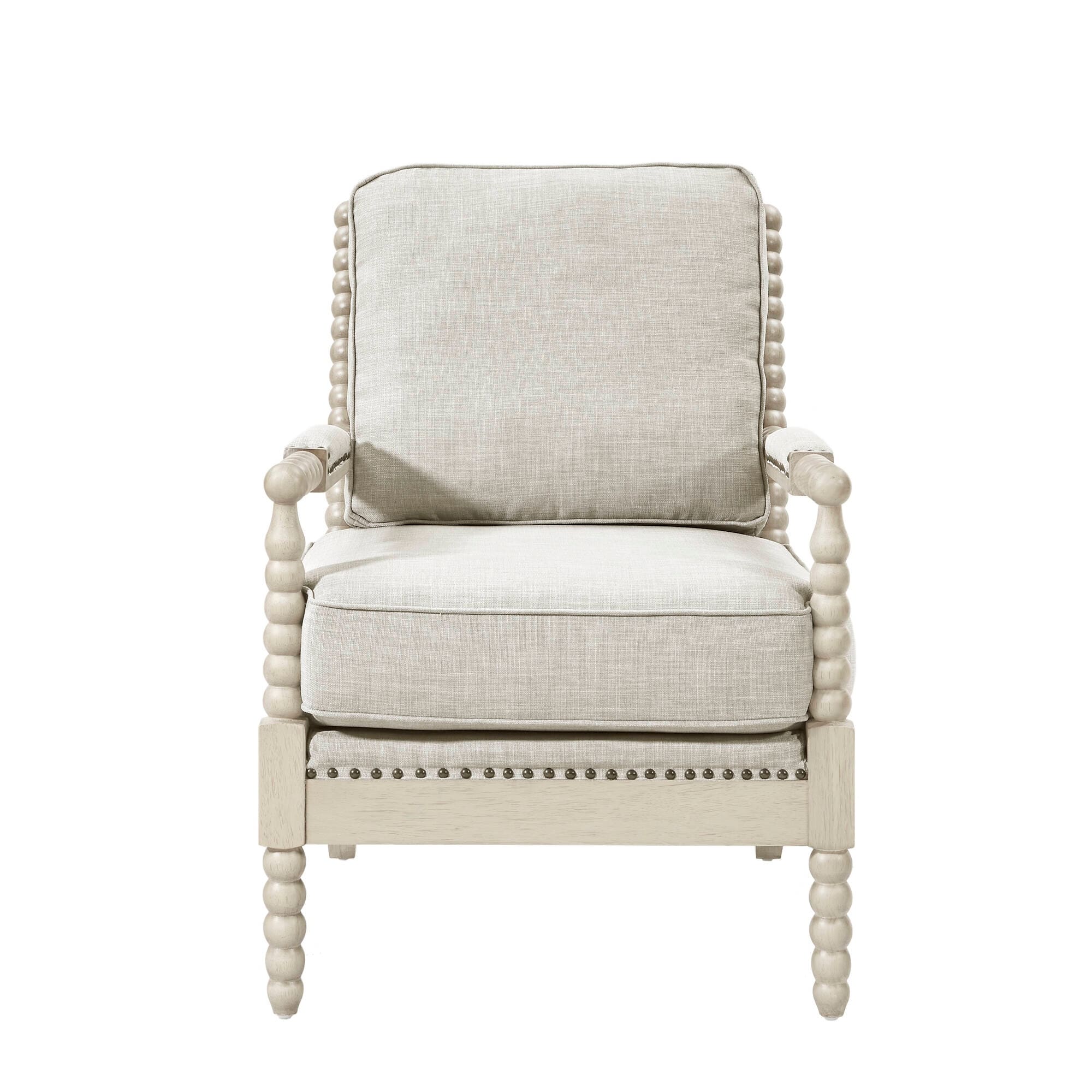 Madison Park Donohue Turned Wood Frame Armchair