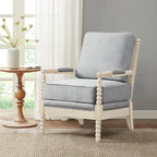 Madison Park Donohue Turned Wood Frame Armchair