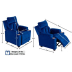 Magic Seats for Superheroes  Princesses, Super Deluxe Kids Recliner with Footrest, Headrest, 2 Cup Holders