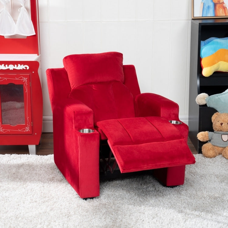 Magic Seats for Superheroes  Princesses, Super Deluxe Kids Recliner with Footrest, Headrest, 2 Cup Holders