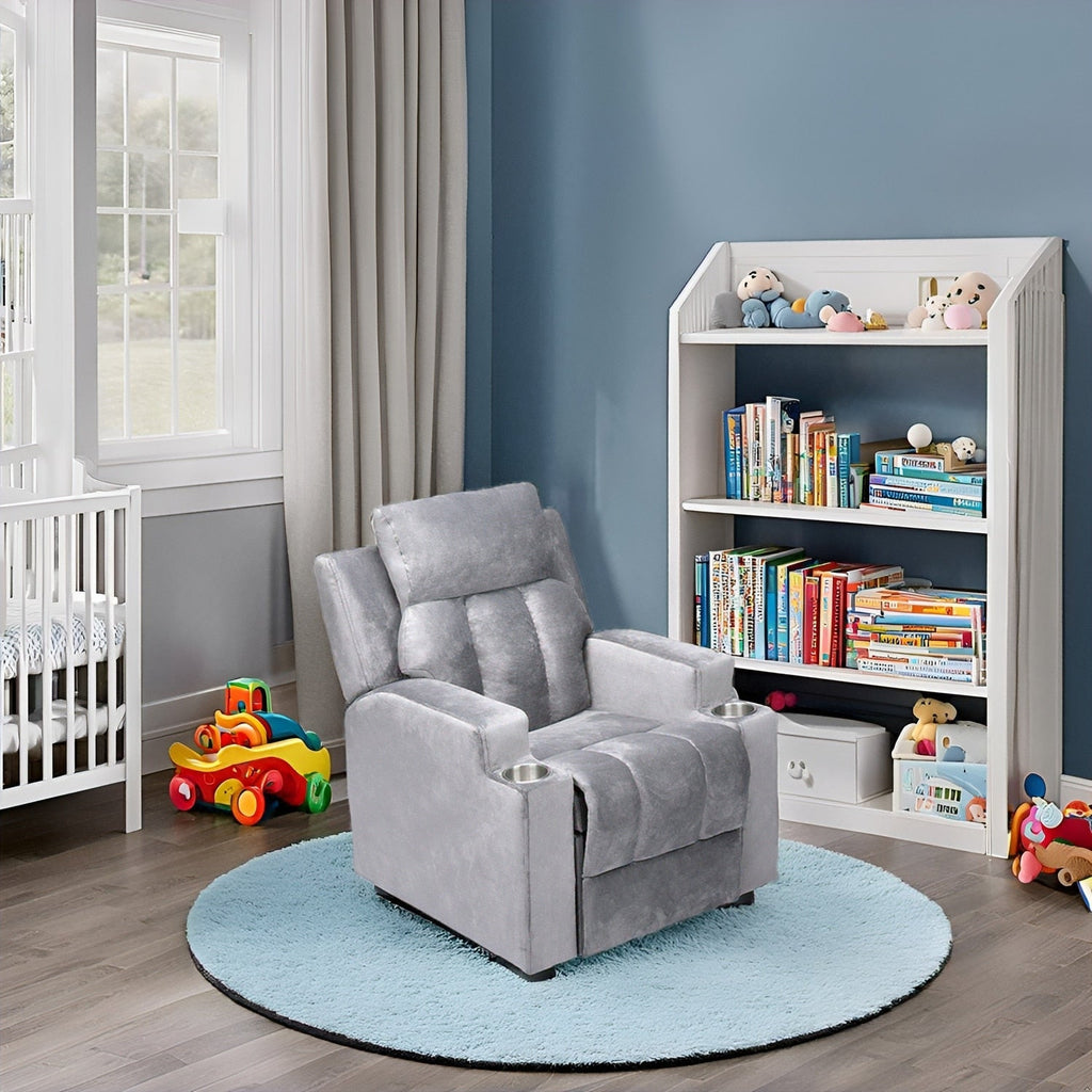 Magic Seats for Superheroes  Princesses, Super Deluxe Kids Recliner with Footrest, Headrest, 2 Cup Holders