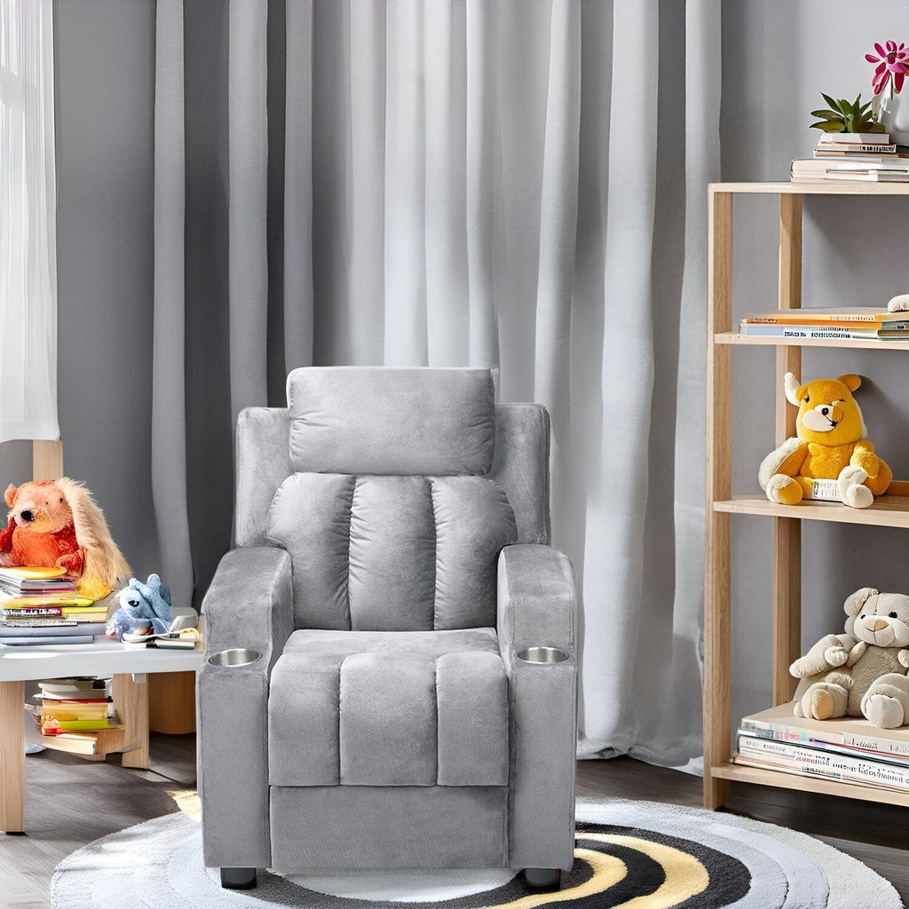 Magic Seats for Superheroes  Princesses, Super Deluxe Kids Recliner with Footrest, Headrest, 2 Cup Holders