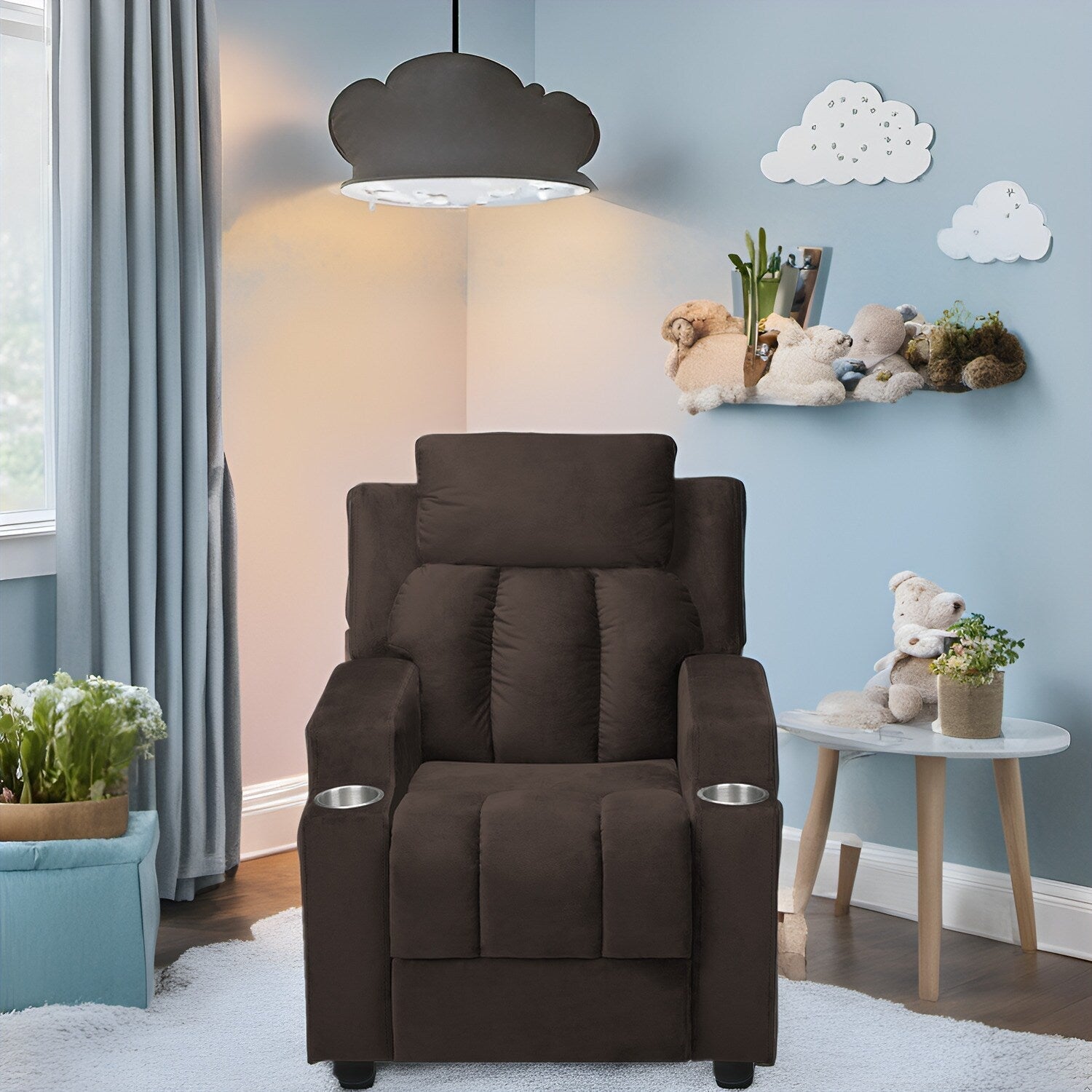 Magic Seats for Superheroes  Princesses, Super Deluxe Kids Recliner with Footrest, Headrest, 2 Cup Holders