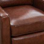 Pushback Recliner Chair, Fabric Armchair Push Back Recliner with Rivet Decoration, Single Sofa Accent Chair