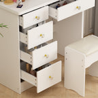Makeup Vanity Dressing Table Set With Touch Screen Mirror & Stool