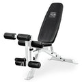 Marcy Powder Coated Steel Home Gym Multipurpose Adjustable Weight Bench, White - 65 x 23 x 46.5 inches