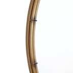 Marza Antique Brass Finish Round Wall Mirror by iNSPIRE Q Modern