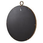Marza Antique Brass Finish Round Wall Mirror by iNSPIRE Q Modern