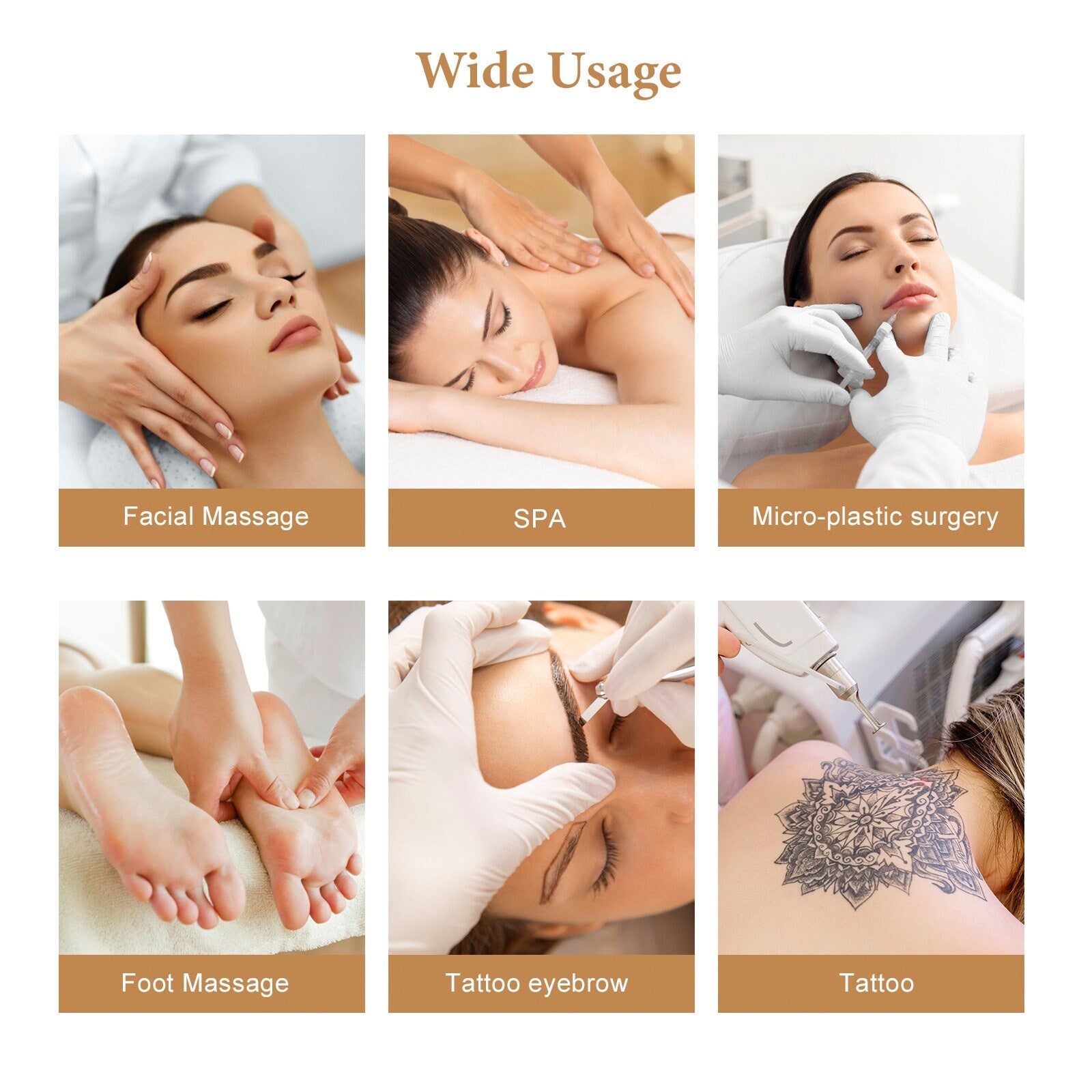 Massage Salon Tattoo Chair Spa Salon Facial Bed Beauty White