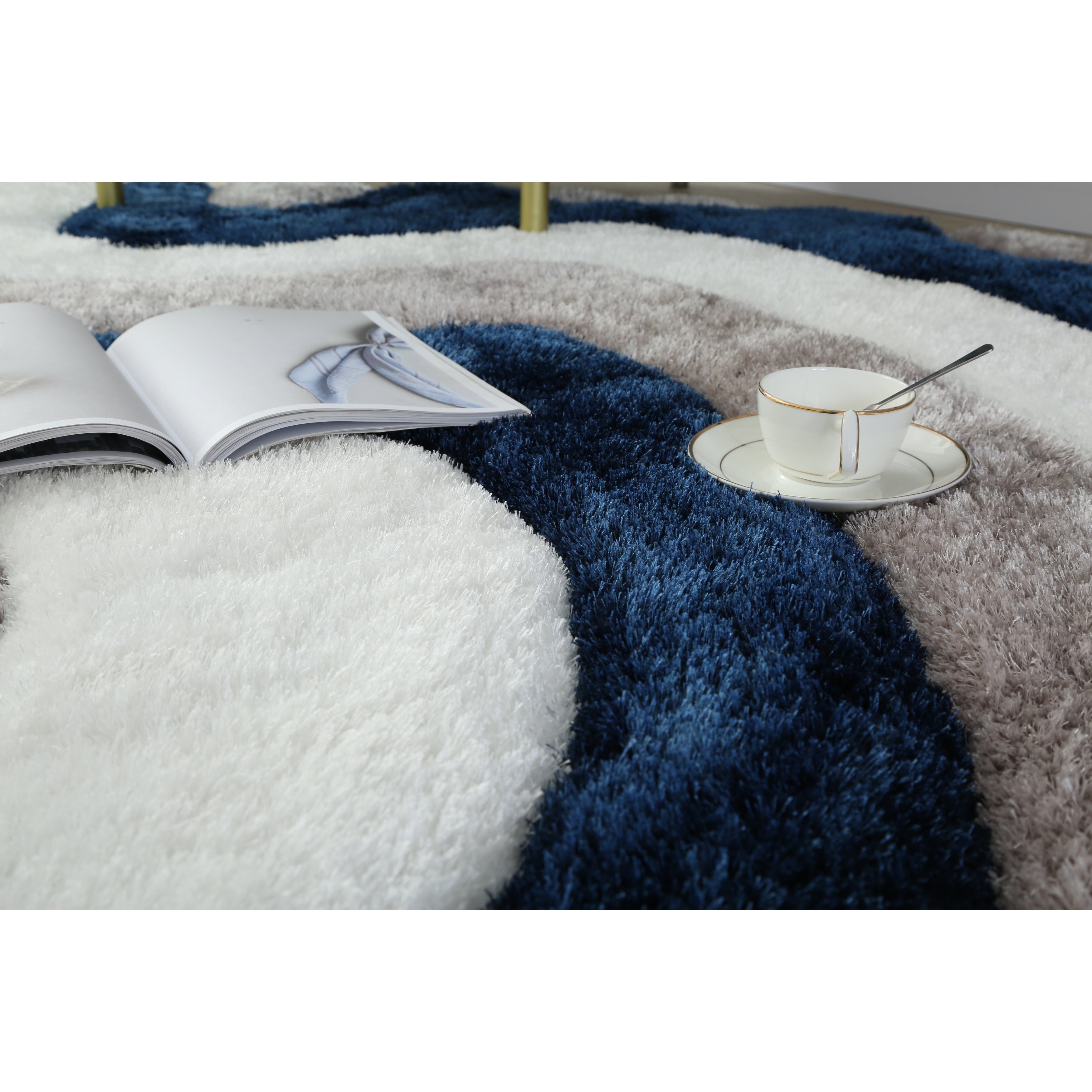 Mateos Shag Abstract Designed Area Rug