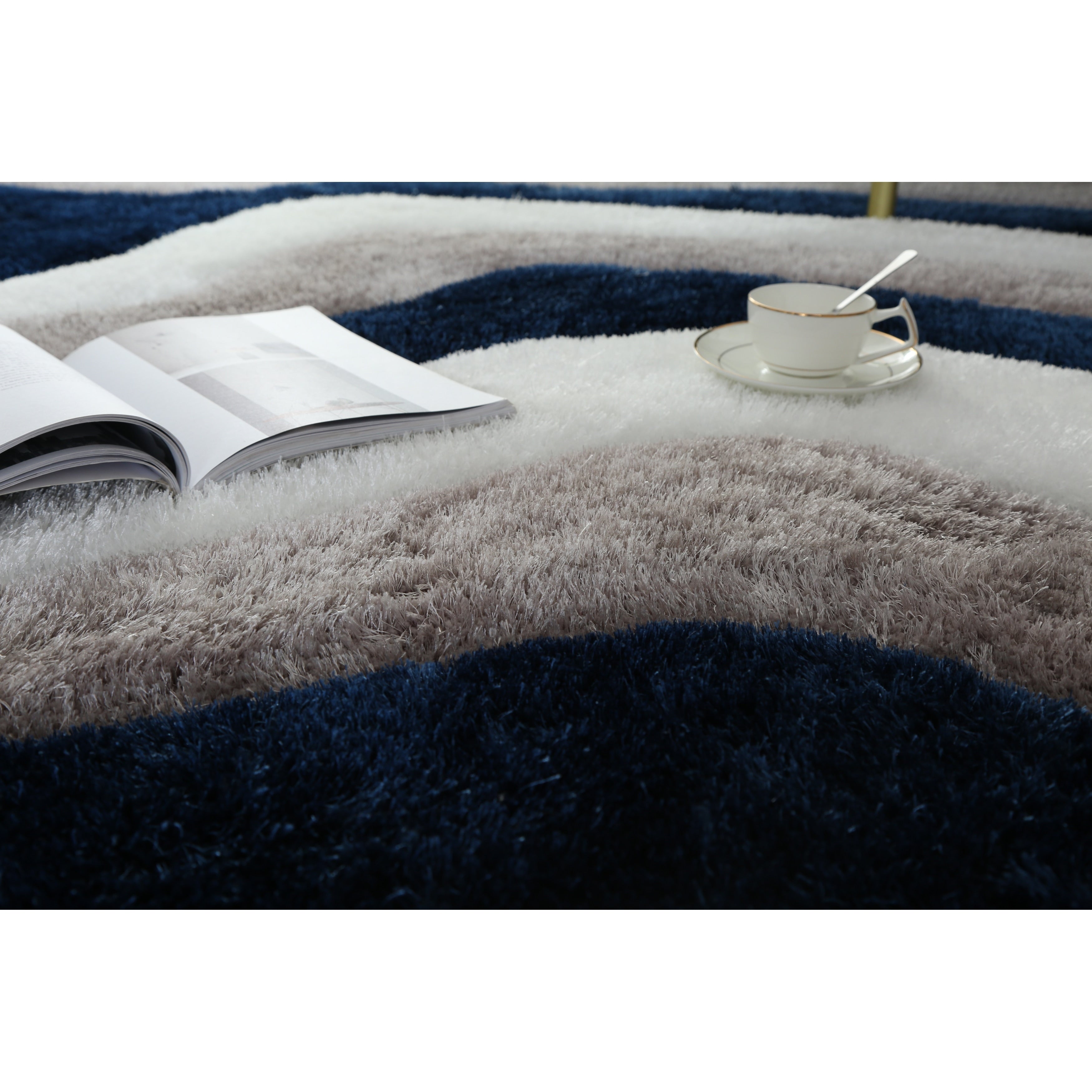 Mateos Shag Abstract Designed Area Rug