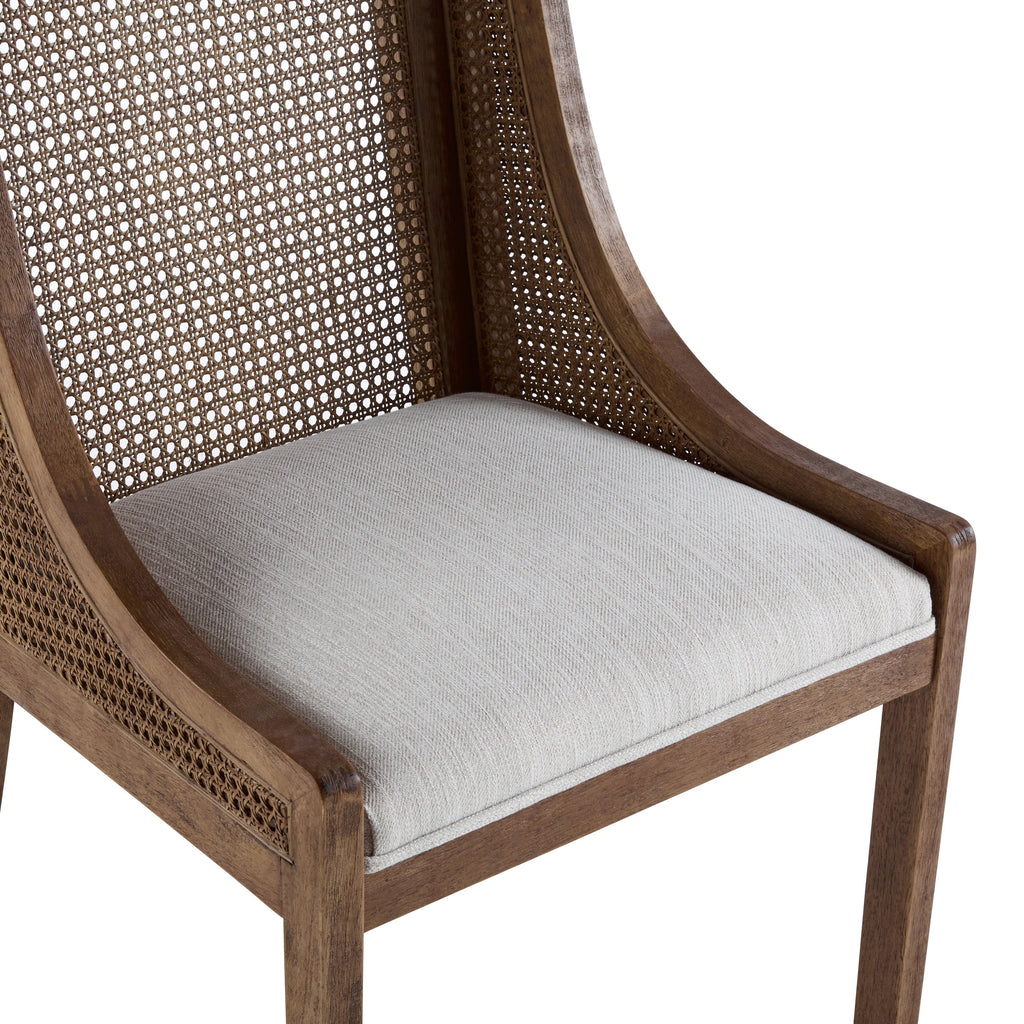 Maurers Cane and Wood Upholstered Dining Chairs (Set of 2) by Christopher Knight Home