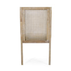Maurers Cane and Wood Upholstered Dining Chairs (Set of 2) by Christopher Knight Home
