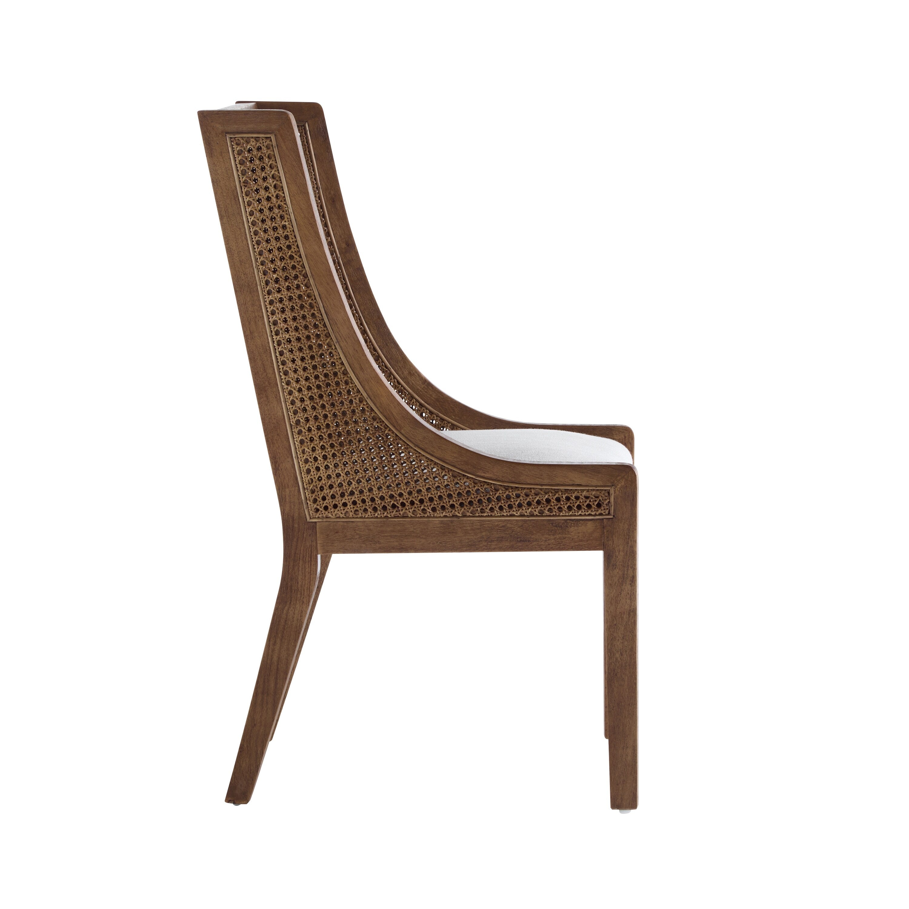 Maurers Cane and Wood Upholstered Dining Chairs (Set of 2) by Christopher Knight Home