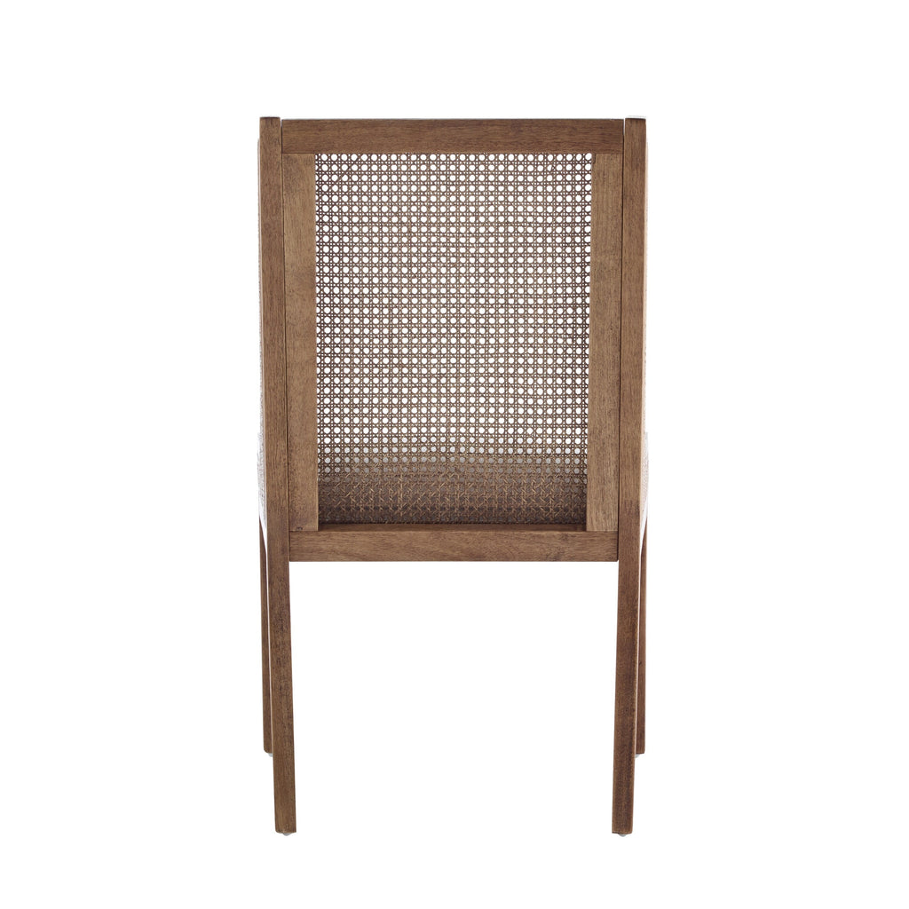 Maurers Cane and Wood Upholstered Dining Chairs (Set of 2) by Christopher Knight Home