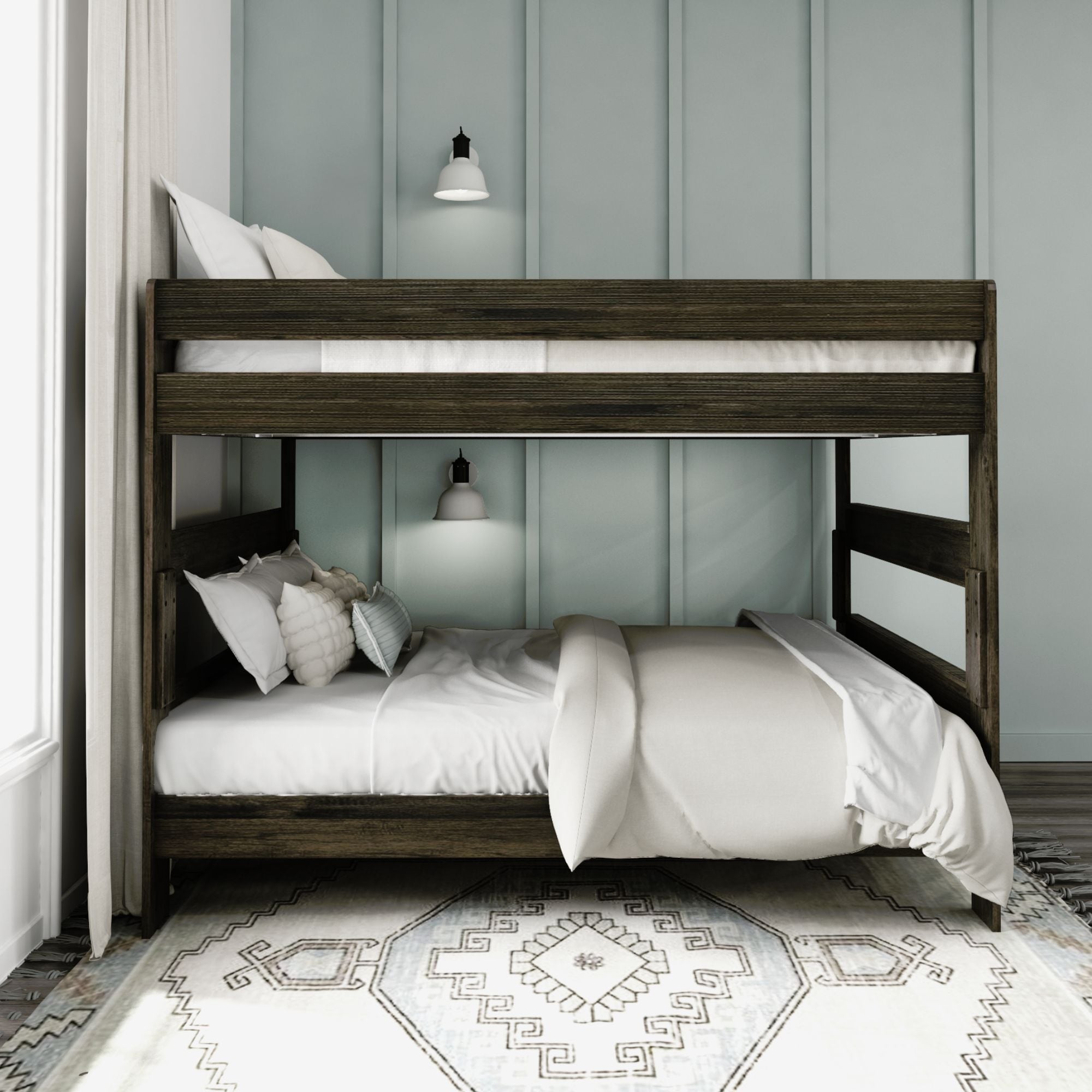Max and Lily Farmhouse Queen over Queen Bunk Bed