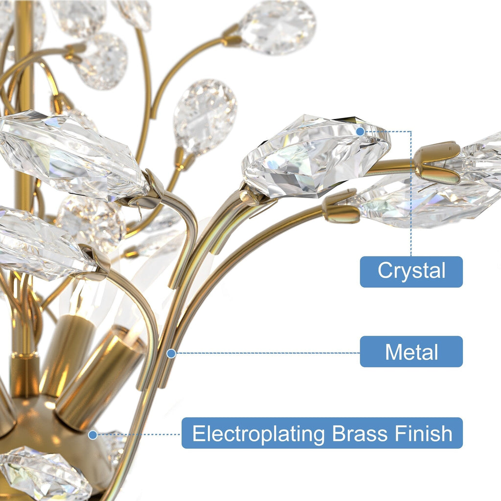 Maxax 4 - Light Unique Classic / Traditional Chandelier with Crystal Accents