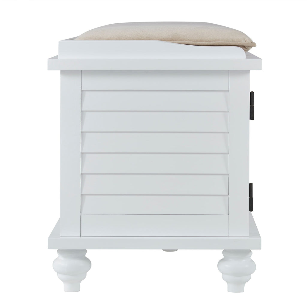 Maybelle Velvet Cushion Shutter Door Storage Bench by iNSPIRE Q Classic