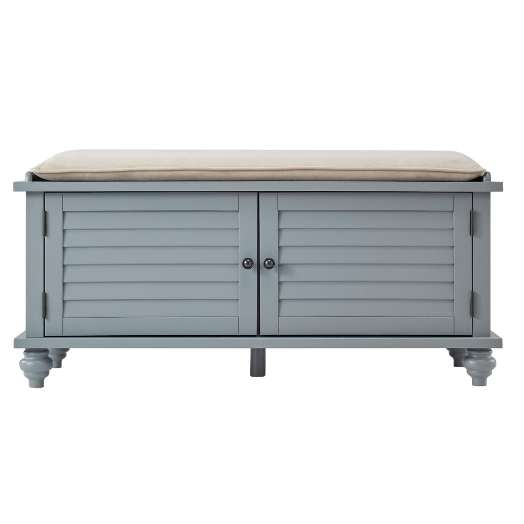Maybelle Velvet Cushion Shutter Door Storage Bench by iNSPIRE Q Classic