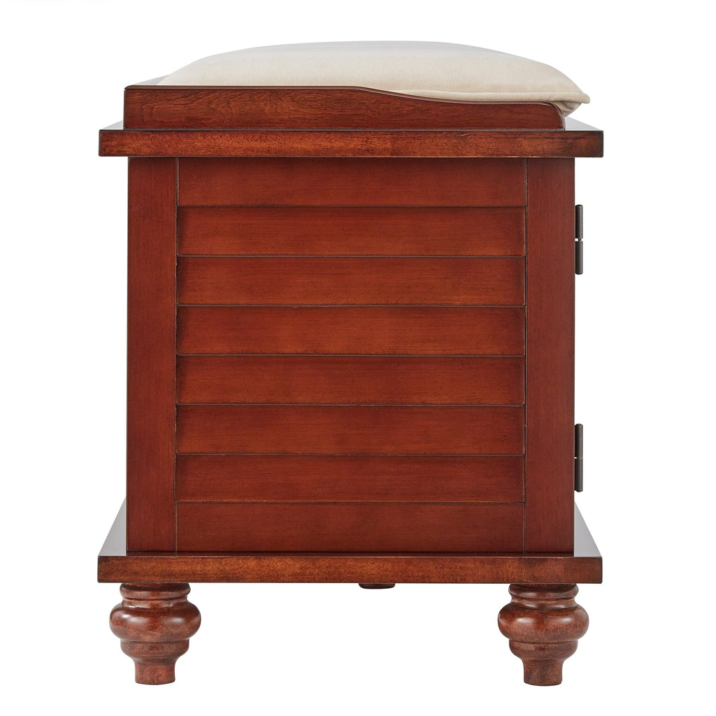 Maybelle Velvet Cushion Shutter Door Storage Bench by iNSPIRE Q Classic
