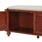 Maybelle Velvet Cushion Shutter Door Storage Bench by iNSPIRE Q Classic