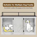 Mcombo Large Dog Crate Furniture TV Stand,Wooden Dog Kennel with Double Doors 1861