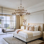 Farmhouse Retro Tree Branch Crystal Chandelier Candle-Style Pendant Light