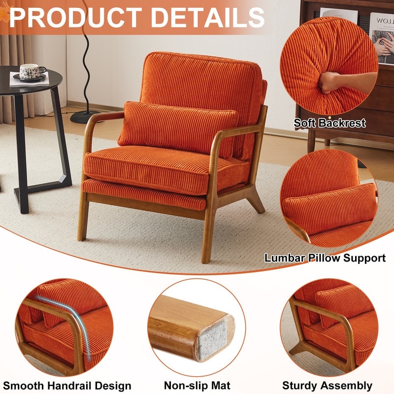 Mid Century Modern Upholstered Accent Chair