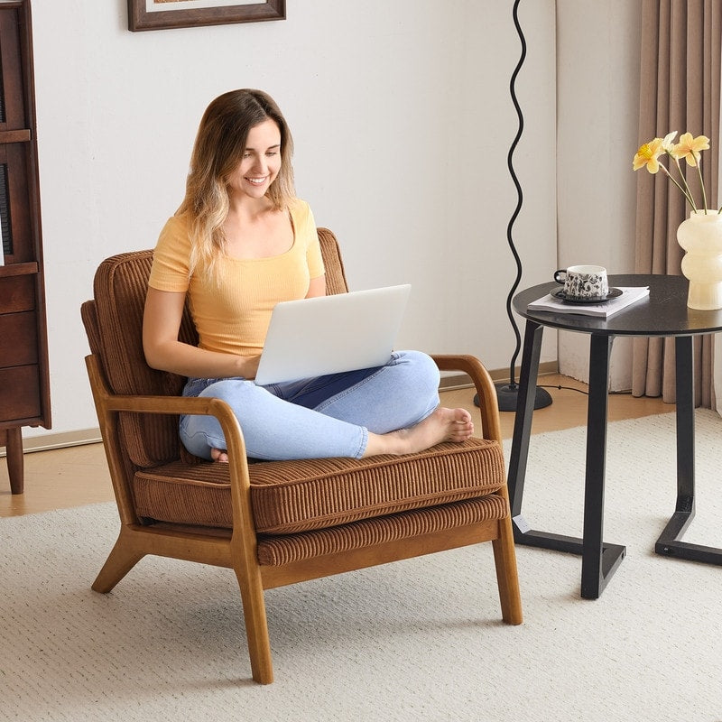 Mid Century Modern Upholstered Accent Chair