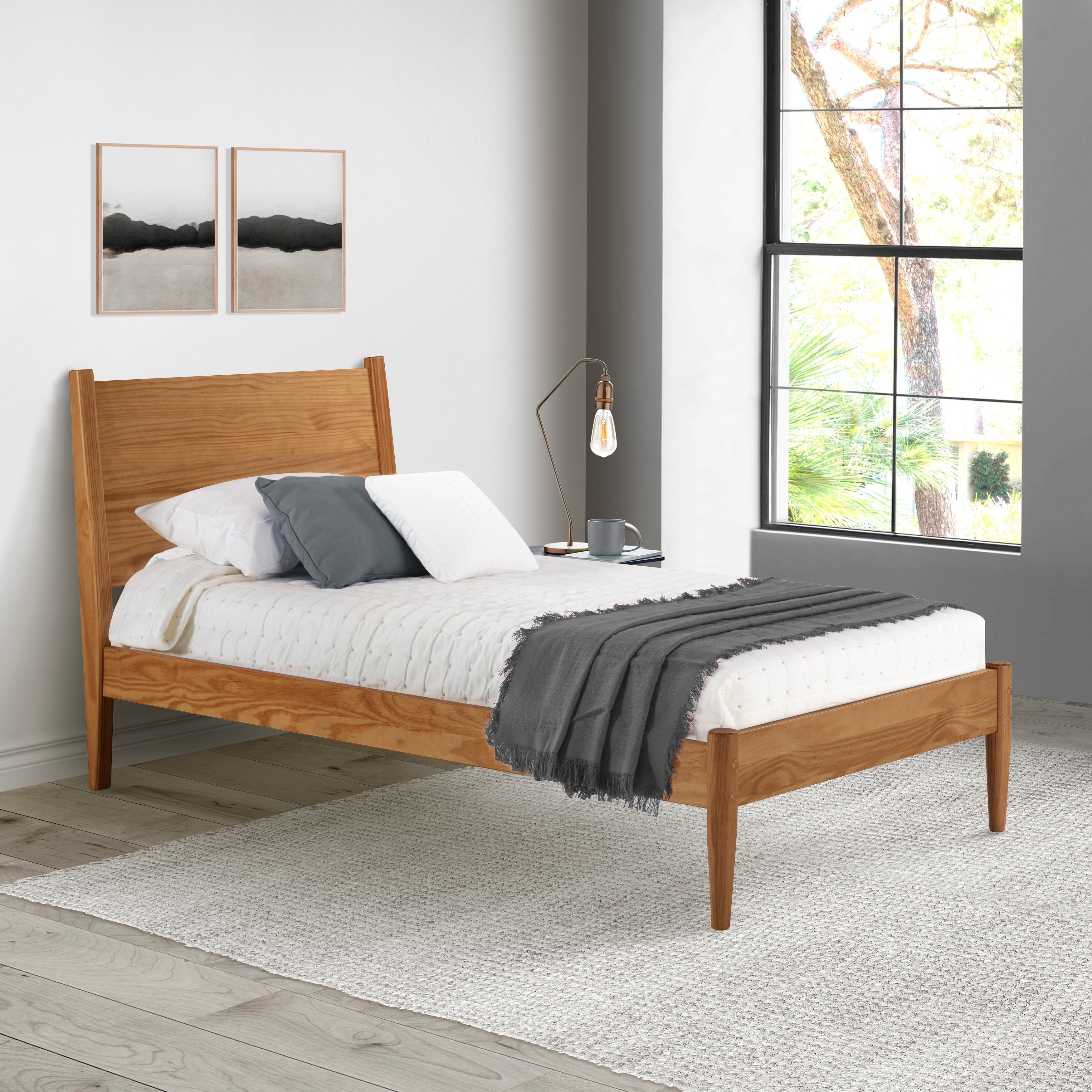 Mid-Century Panel Bed