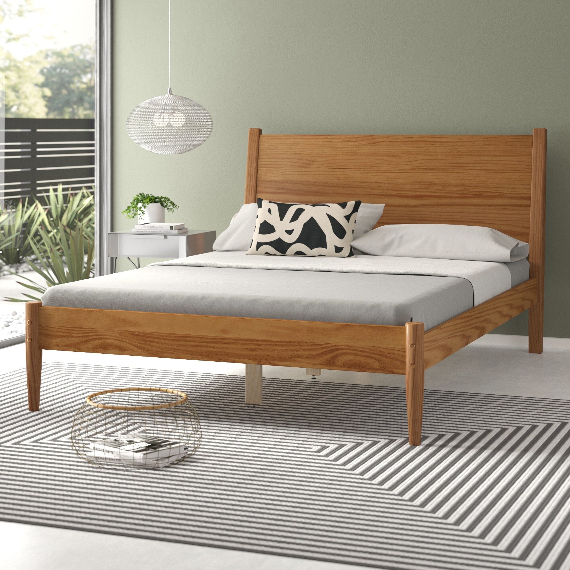 Mid-Century Panel Bed