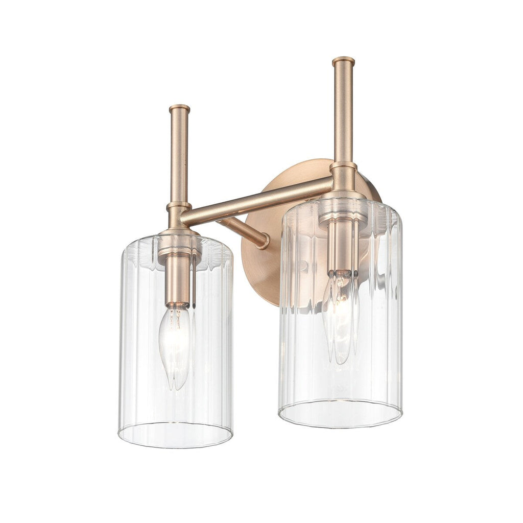Millennium Lighting Chastine Bathroom Vanity Light Fixture with Clear Beveled Glass Shades