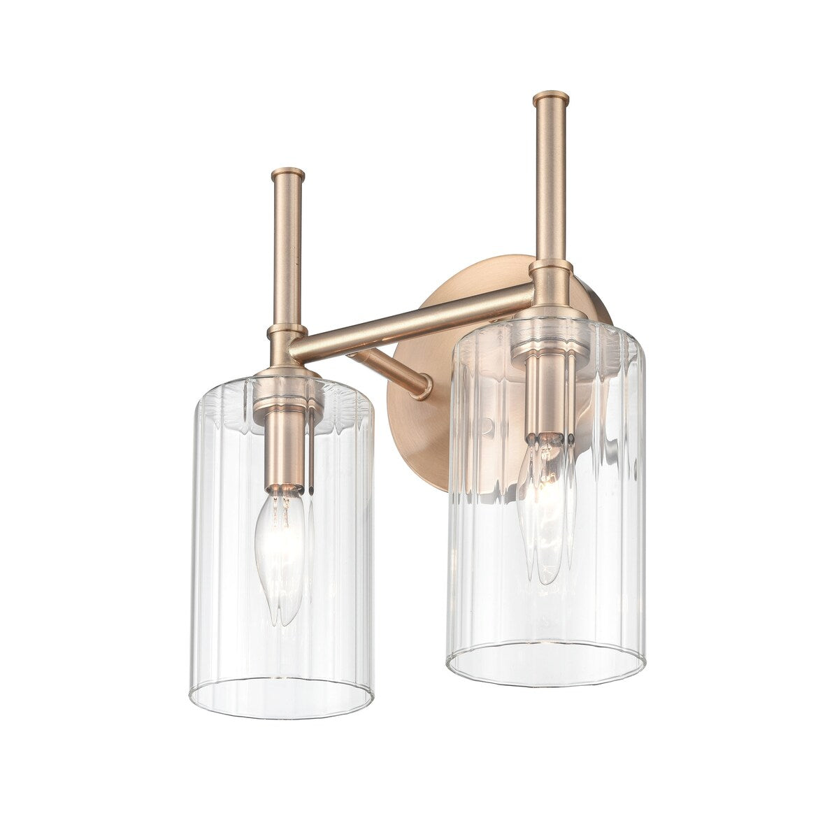 Millennium Lighting Chastine Bathroom Vanity Light Fixture with Clear Beveled Glass Shades