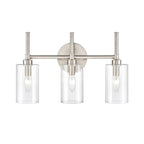 Millennium Lighting Chastine Bathroom Vanity Light Fixture with Clear Beveled Glass Shades