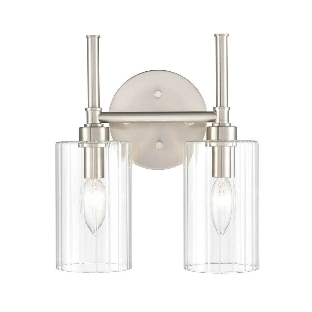 Millennium Lighting Chastine Bathroom Vanity Light Fixture with Clear Beveled Glass Shades