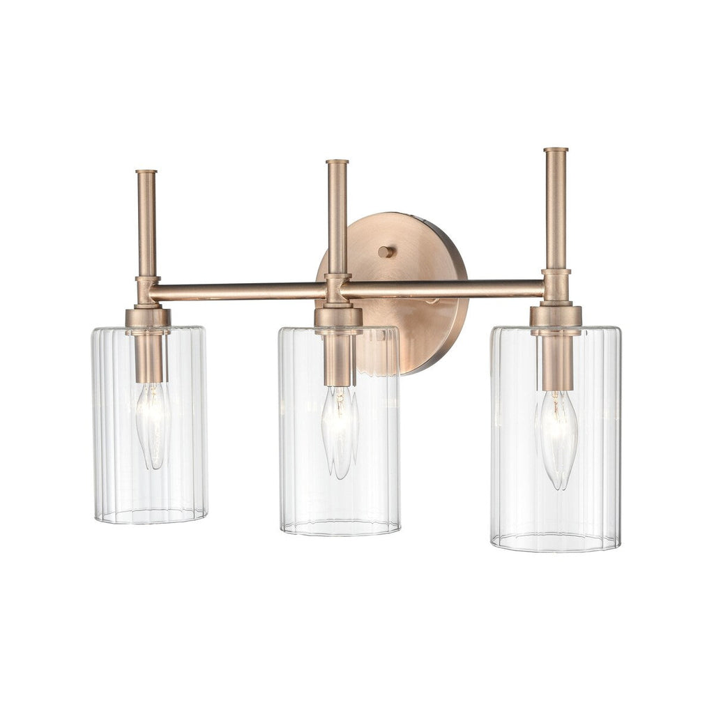 Millennium Lighting Chastine Bathroom Vanity Light Fixture with Clear Beveled Glass Shades