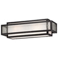 Lavery Camden Square Aged Charcoal & Seeded Glass 2 Light Bath Bar