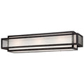 Lavery Camden Square Aged Charcoal & Seeded Glass 3 Light Bath Bar