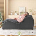 Mixoy Indoor Yoga Chair,Curved Yoga Chaise Lounge Chair for Adults Stretching Exercising Relaxing