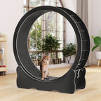 Moasis 43.3 inch Wood Large Cat Treadmill Exercise Running Wheel with Carpeted Runway