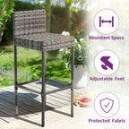Moasis 5-Piece Outdoor Furniture Wicker Bar Set - 5 PCS