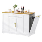 Moasis 53-inch Rolling Kitchen Island Storage Cabinet Portable Mobile Kitchen Cart