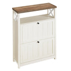 Moasis Shoe Storage Cabinet Organizer with 2 Compartments for Entryway Hallway