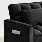 Modern 70.86 3 in 1 Single Convertible Sofa Bed with Adjustable Back and Moving Wheel for Living Room